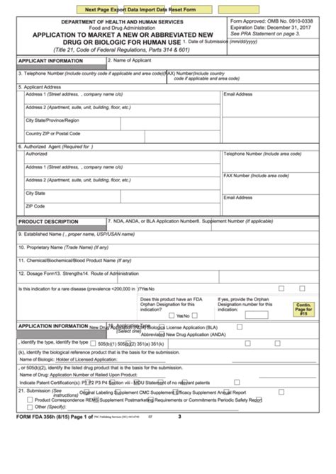 fda forms|356h form fda.